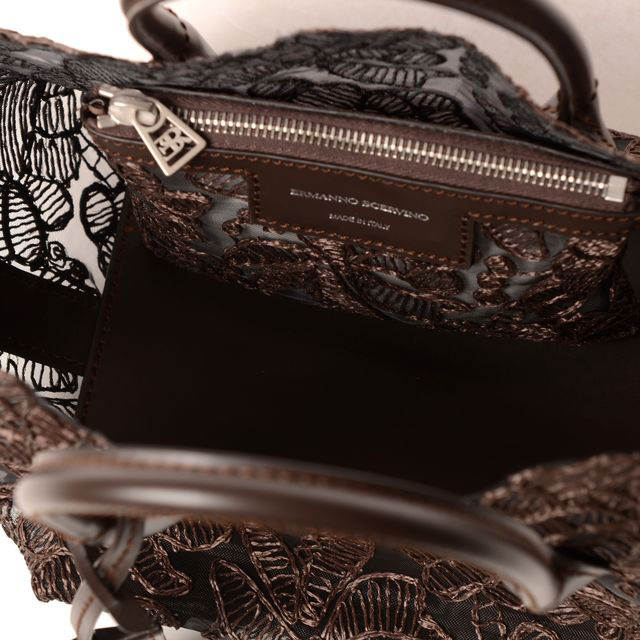 エルマノシェルビーノ ermanno scervino ミニ総レーストートバッグ