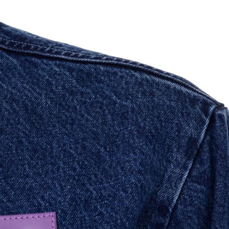 ラフシモンズ RAF SIMONS ストレートフィットデニムシャツ コットン ネイビー