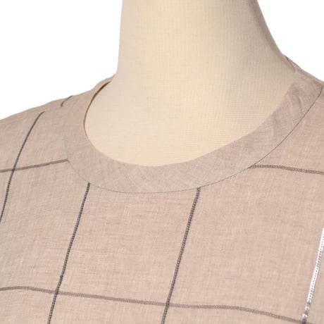 ブルネロクチネリ Brunello Cucinelli 半袖ブラウス リネン ベージュ