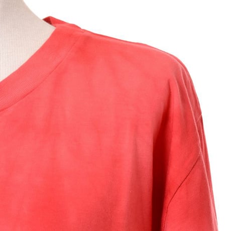 エムエムシックス メゾンマルジェラ MM6 MAISON MARGIELA ロゴラベル入りショート丈タイダイTシャツ コットンジャージー タイダイレッド