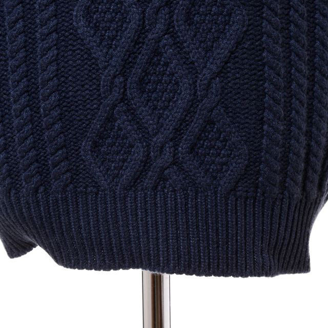 クイーンアンドベル queene and belle ハイネックアラン編みセーター