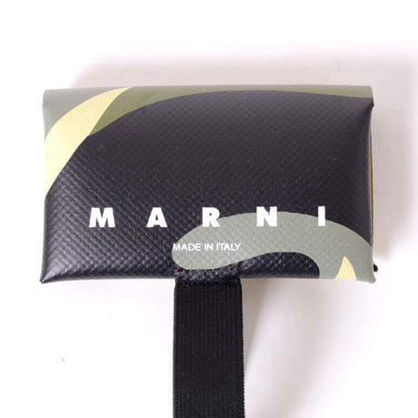 マルニ Marni 3つ折り財布 セルロースなど グリーンカモフラージュ