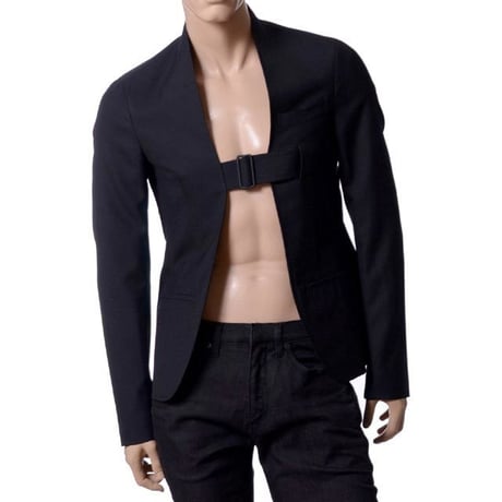 アレキサンダーマックイーン Alexander McQueen ジャケット 背抜き ブラック