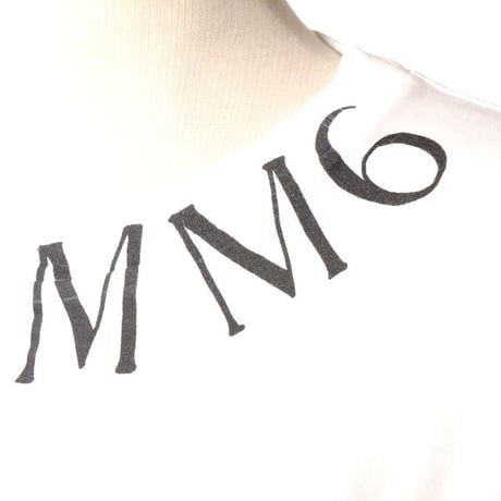 エムエムシックス メゾンマルジェラ MM6 MAISON MARGIELA ナンバリングロングTシャツ コットン ホワイト
