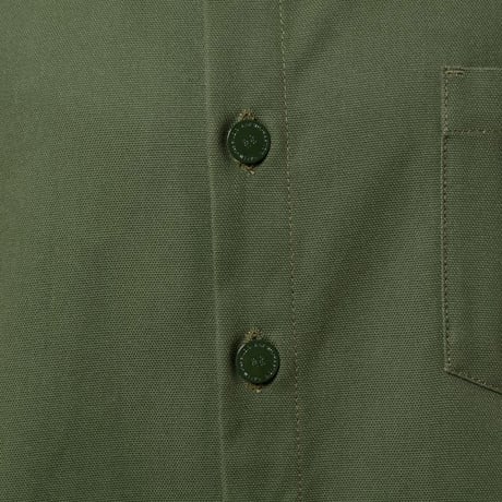 ラフシモンズ RAF SIMONS Oversized denim shirt with R pin in back コットン カーキ