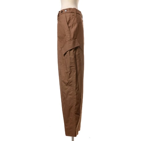 ステラマッカートニー stella mccartney ウオッシュドカーゴパンツ コットン ブラウン