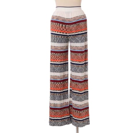 ミッソーニ Missoni ニットパンツ 羊毛など ホワイトミックス