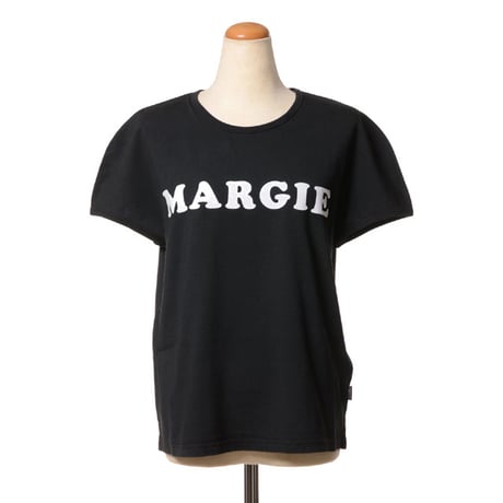 エムエムシックス メゾンマルジェラ MM6 MAISON MARGIELA ヴィンテージジャージーロゴTシャツ コットン ブラック