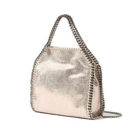ステラマッカートニー stella mccartney ファラベラミニバッグ 光沢のあるドット仕上げのヴィーガン素材 ブラッシュ（ゴールド） 正規取扱