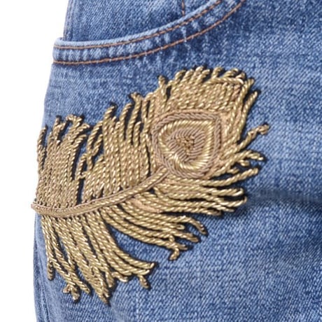 アレキサンダーマックイーン Alexander McQueen ワッペン付きジーンズ ブルー