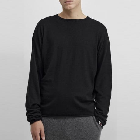 エクストリームカシミヤ extreme cashmere x ワイドセーター コットンカシミア ブラック