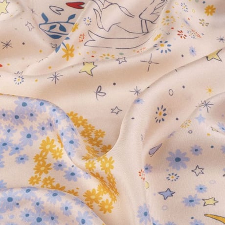 インポートブランド import brand マルフロイMalfroy星の王子様大判ストール シルクサテン ベージュ