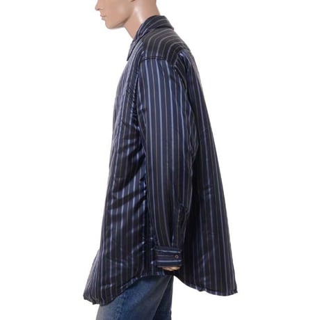メゾン マルジェラ Maison Margiela パデッドシャツ ネイビーストライプ