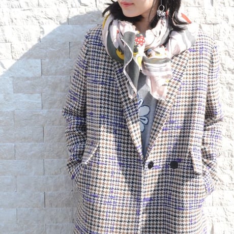 ファリエロサルティ Faliero Sarti Bacetti大判ストール モダールカシミア オールドオーキッド