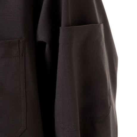 エムエムシックス メゾンマルジェラ MM6 MAISON MARGIELA シャツ ウール ダークブラウン