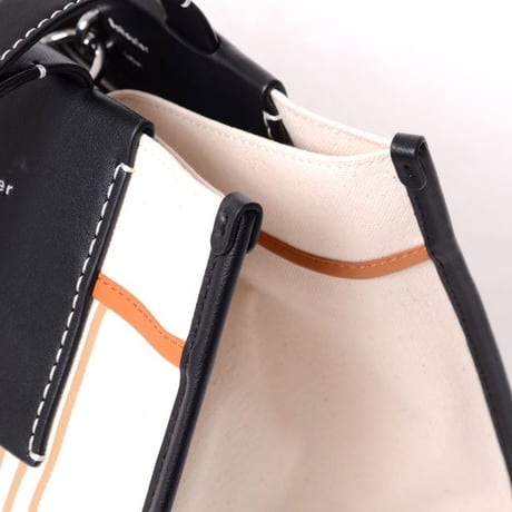 プロエンザスクーラー Proenza Schouler ラージモリスストライプキャンバストート キャンバス ナチュラル