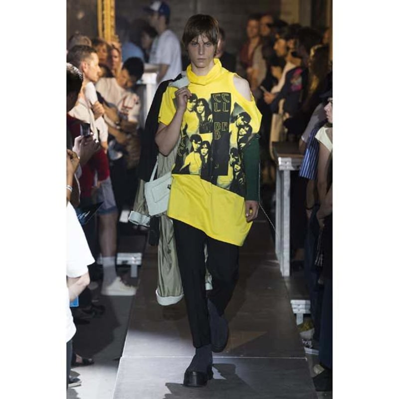ラフシモンズ RAF SIMONS ディスプレイスドスリーブTシャツ コットン