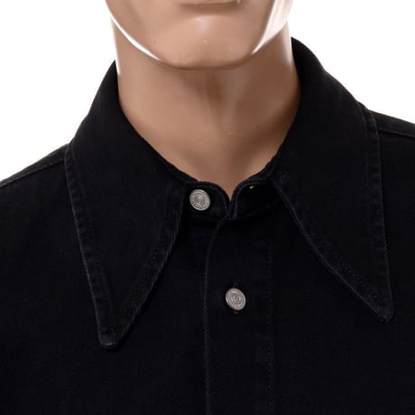 エムエムシックス メゾンマルジェラ MM6 MAISON MARGIELA オーバーデニムシャツ コットン ブラック