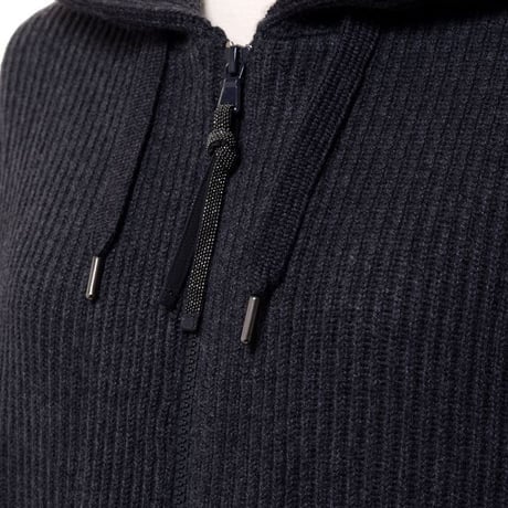 ブルネロクチネリ Brunello Cucinelli フード付きジッパーセーター カシミア ダークグレー