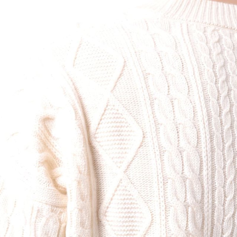 ロベルトコリーナ Roberto Collina ケーブルニットカーディガン ウール