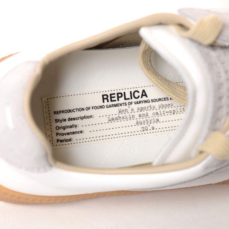 メゾン マルジェラ Maison Margiela レプリカスニーカー 牛革 ホワイト