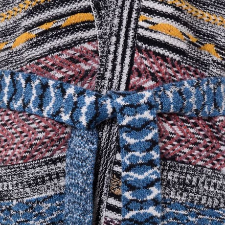 ミッソーニ Missoni ローブカーディガン ウールミックス ブラックベース