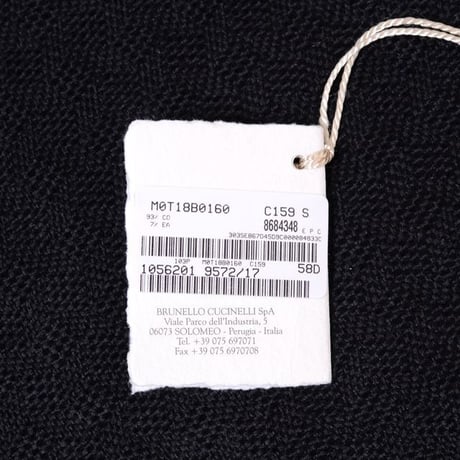 ブルネロクチネリ Brunello Cucinelli ラウンドネック半袖カットソー コットンストレッチ ホワイト