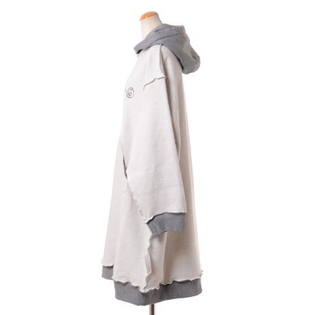エムエムシックス メゾンマルジェラ MM6 MAISON MARGIELA インサイドアウトワンピース コットンジャージー ホワイトグレー