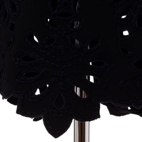 エルマノシェルビーノ ermanno scervino タイト刺繍スカート レーヨンストレッチ ブラック
