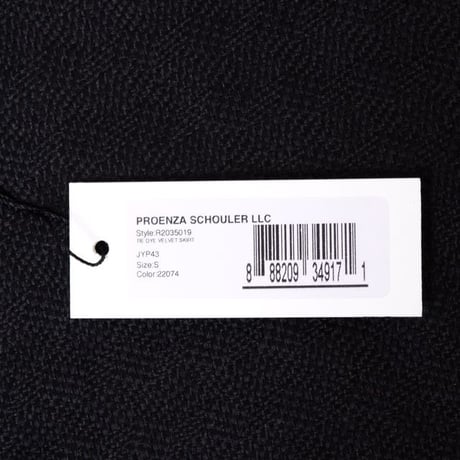 プロエンザスクーラー Proenza Schouler ロングフレアースカート ベロア ブラックプリント