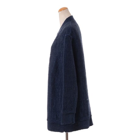 メゾン マルジェラ Maison Margiela ウーブンカーディガン ヘンプコットン ネイビー