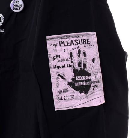 ラフシモンズ RAF SIMONS フレッドペリー FRED PERRY バックパッチオーバーサイズドシャツ コットン ブラック