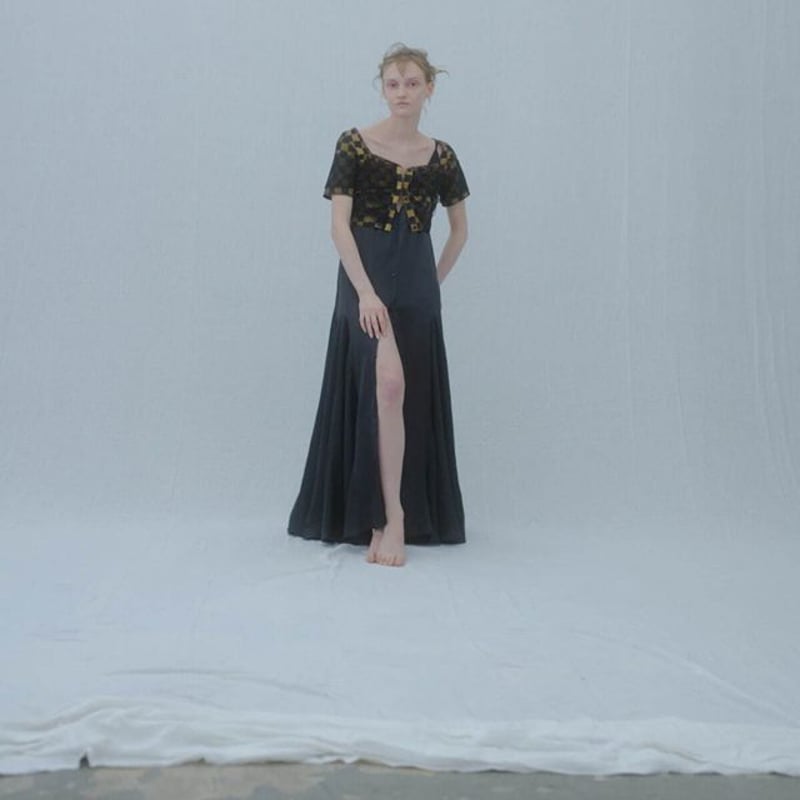 チカ キサダ chika kisada ビスチェブラウス チュール チェック