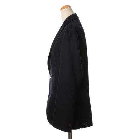 アニオナ AGNONA シングルコート カシミア一枚仕立て ネイビー