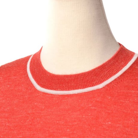 アニオナ AGNONA ノースリーブセーター カシミアシルク麻 レッド