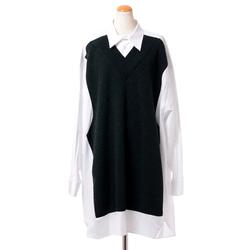 メゾン マルジェラ Maison Margiela Spliced ニット シャツ メゾン マルジェラ Maison Margiela Spliced ニット シャツ