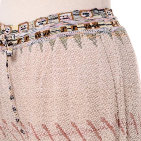 ミッソーニ Missoni 織柄ニットパンツ コットンミックス ベージュオレンジ