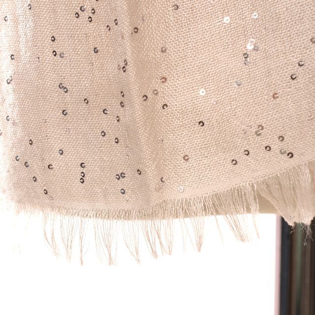 ブルネロクチネリ Brunello Cucinelli スパンコールストール カシミア
