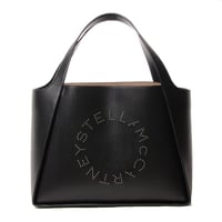 ステラマッカートニー stella mccartney ロゴラージスタッズトートバッグ ヴィーガン素材 ブラック