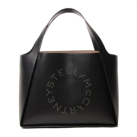 ステラマッカートニー stella mccartney ロゴラージスタッズトートバッグ ヴィーガン素材 ブラック 正規取扱