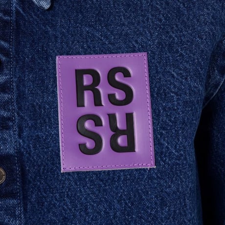 ラフシモンズ RAF SIMONS ストレートフィットデニムシャツ コットン ネイビー