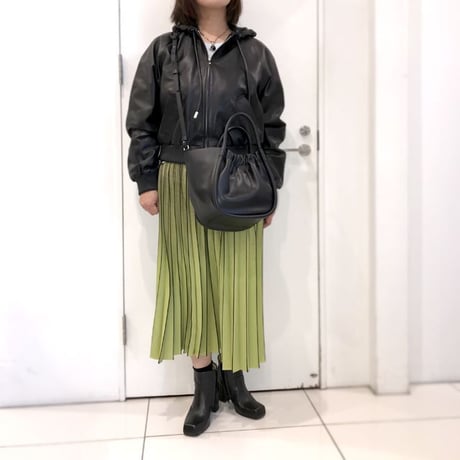 プロエンザスクーラー Proenza Schouler 巾着型ショルダーバッグ スムースレザー ブラック