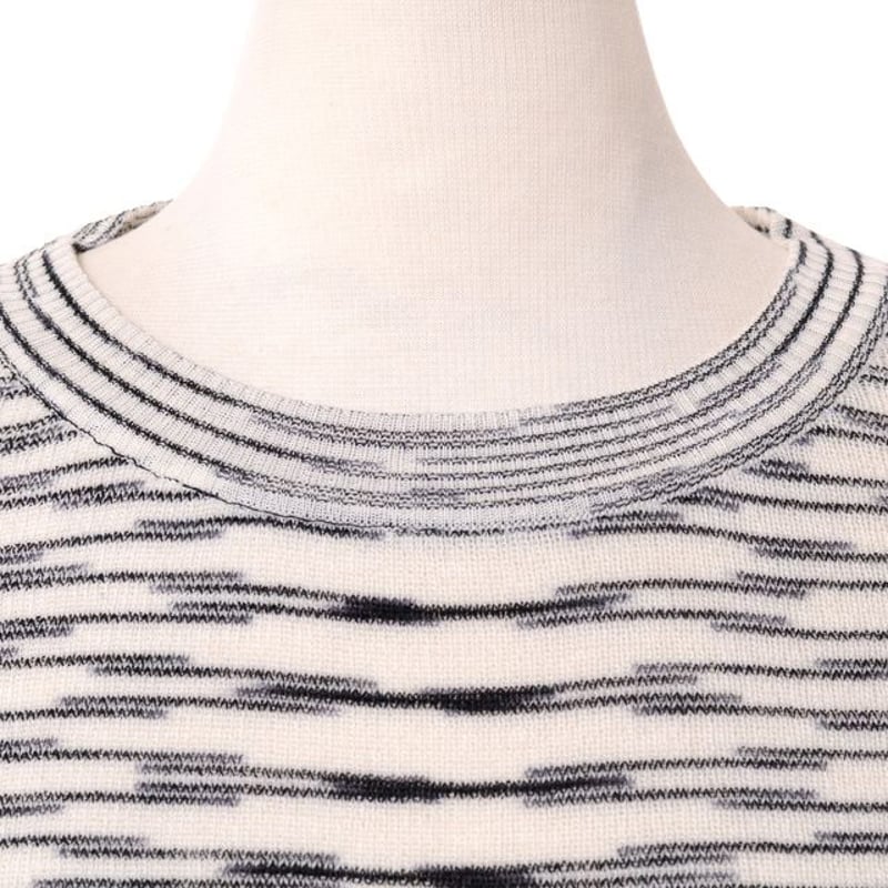 ミッソーニ Missoni ボーダーセーター 羊毛 ホワイトミックス | YOKOAUNTY