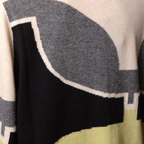 インポートブランド import brand チヴィディーニ CIVIDINI スタンド襟カーディガン カシミア 柄インターシャ編み