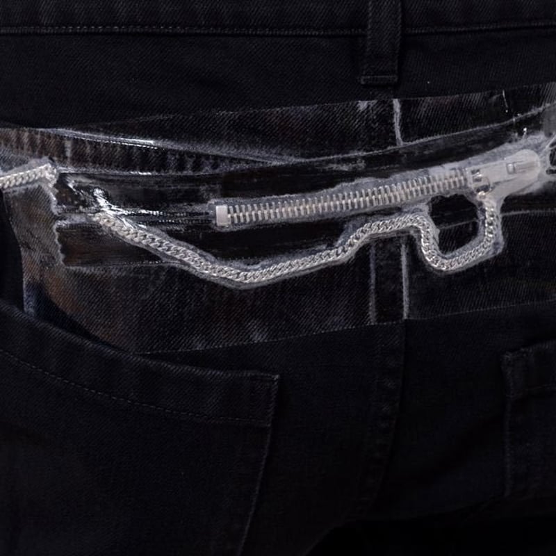 ラフシモンズ RAF SIMONS ジッパーアンドパッチ付きレギュラーフィット  