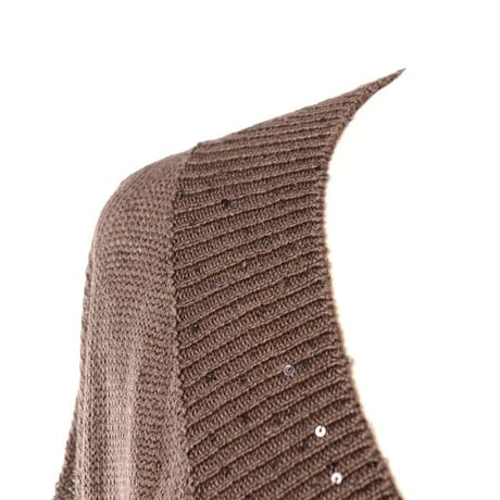 ブルネロクチネリ Brunello Cucinelli Vネックセーター リネンシルク ダークブラウン
