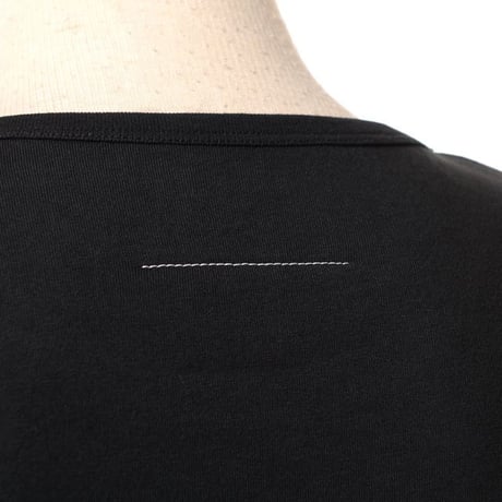 エムエムシックス メゾンマルジェラ MM6 MAISON MARGIELA ヴィンテージジャージーロゴTシャツ コットン ブラック