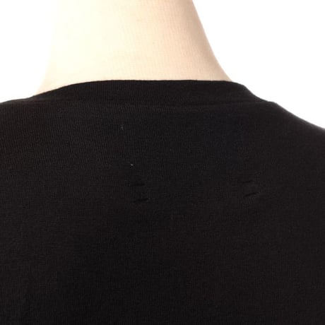 エクストリームカシミヤ extreme cashmere x オーバーフィット丸襟半袖カットソー コットンカシミア ブラック