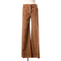 クリスティーナティ Kristina Ti ワイドパンツ ストレッチコーデュロイ キャメル
