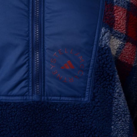 ステラマッカートニー stella mccartney フリースジャガードジャケット adidas by Stella McCartney ブルーチェック